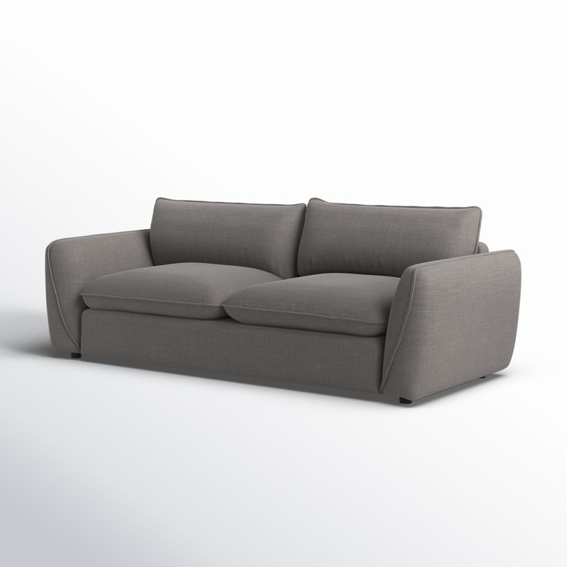 Canapé à accoudoirs évasés de 91 po Tony, Ardoise Flanigan