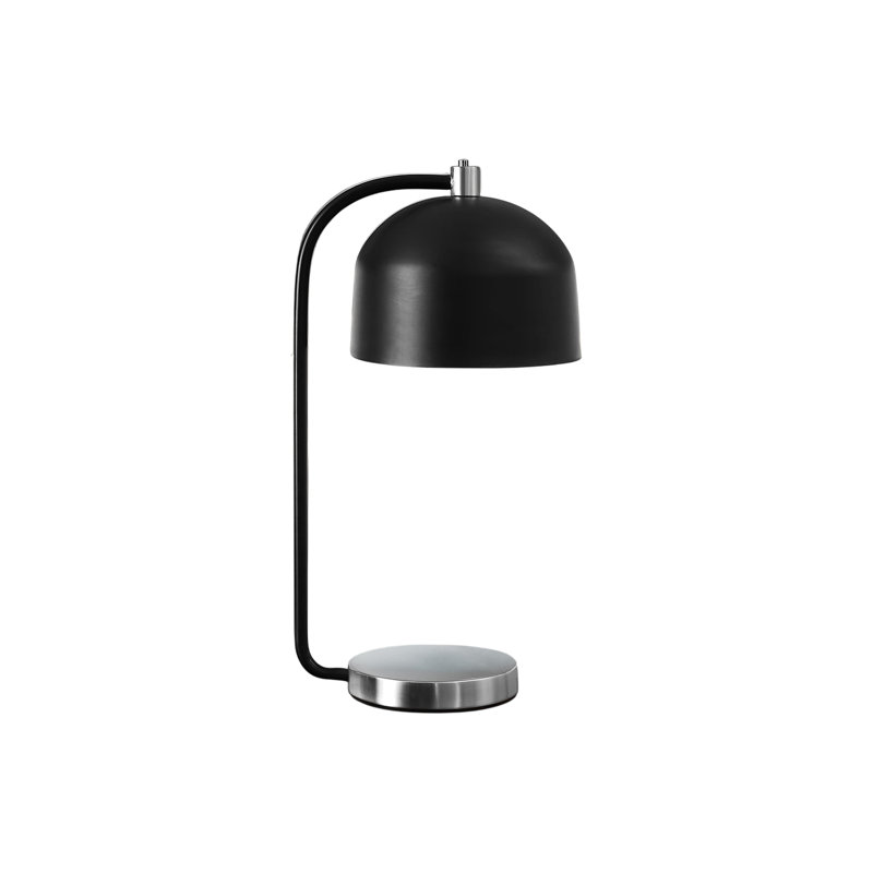 Lighting, 18 po, lampe de table, métal noir, métal argenté, contemporain, 120, 40