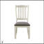 Antique White Finish 7Pc Dining Set With 6 Drawers And Upholstered Side Chairs For Elegant And Practical Dining-1139371701
