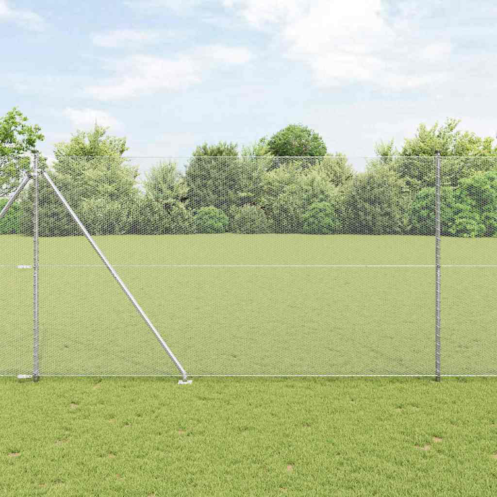 Vidaxl Fence With Posts -Coated Steel