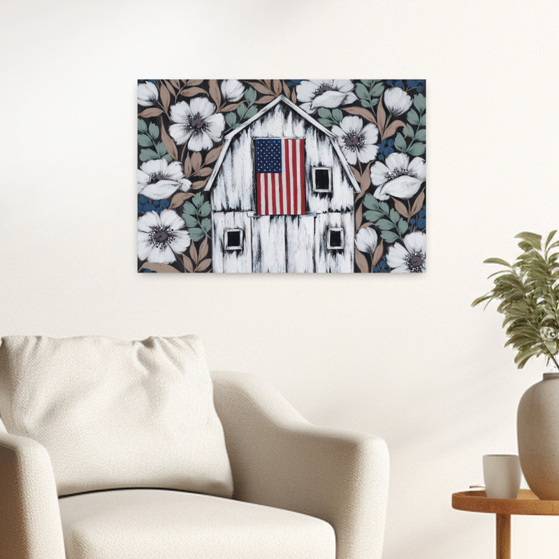 Art abstrait floral contemporain, H 16 po x l 24 po