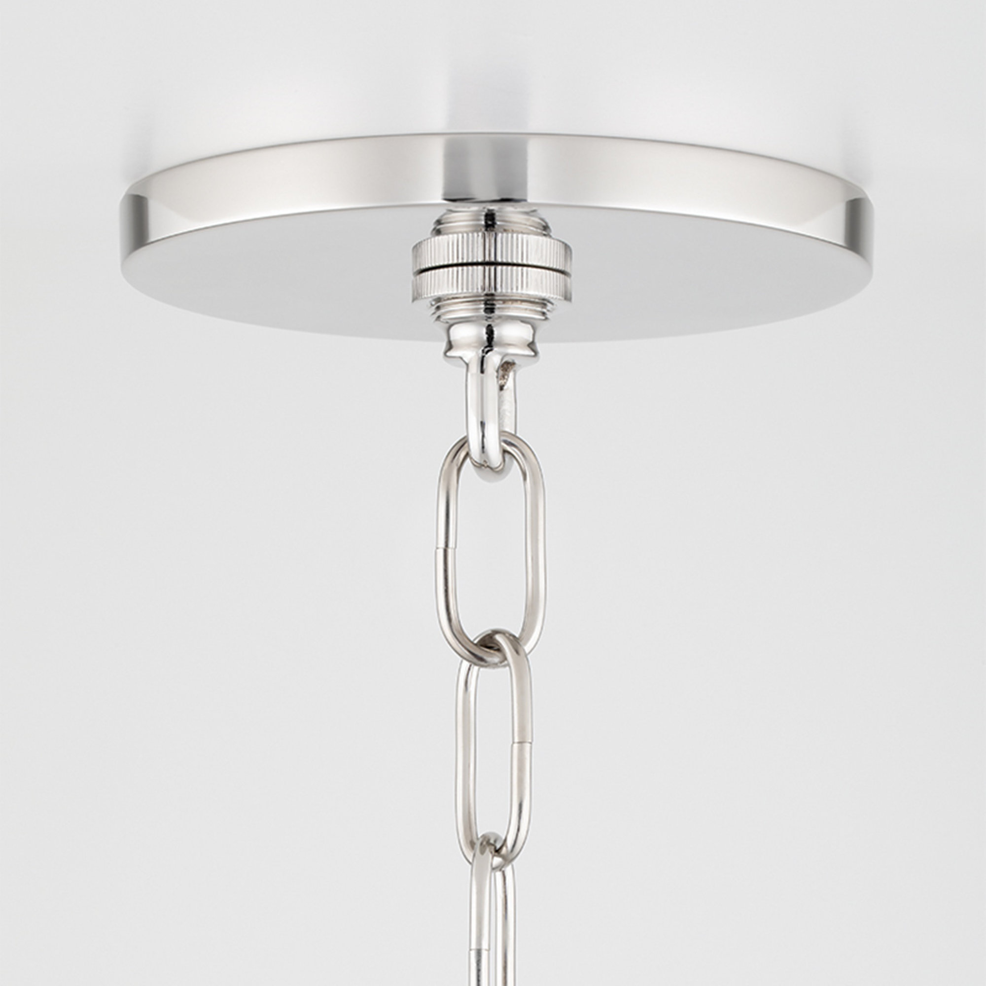 Dunwell Single Light Pendant, Polished Nickel, 12" H x 10" W x 10" D