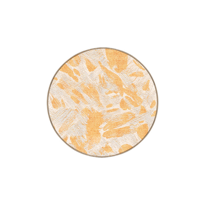 Marcis Washable Abstract Indoor Rug, Round 8'