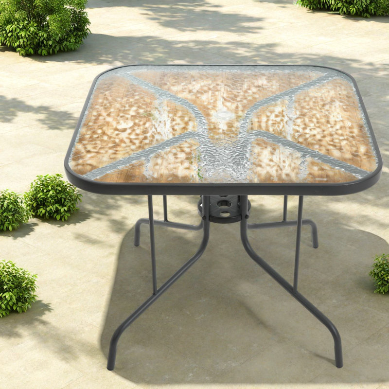 Tables de patio modernes, bistro en acier trempé de 35 pouces pour les repas en plein air