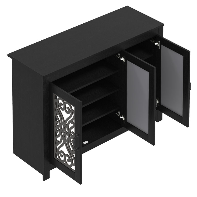 Ariba 16 Pair Shoe Storage Cabinet, Black