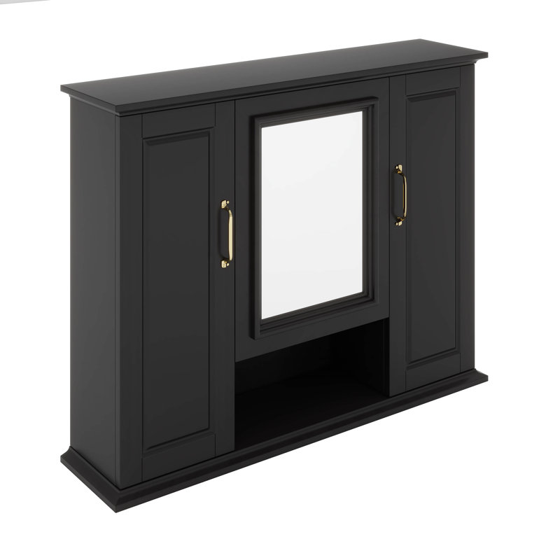 Armoire de rangement murale 36 po, Noir