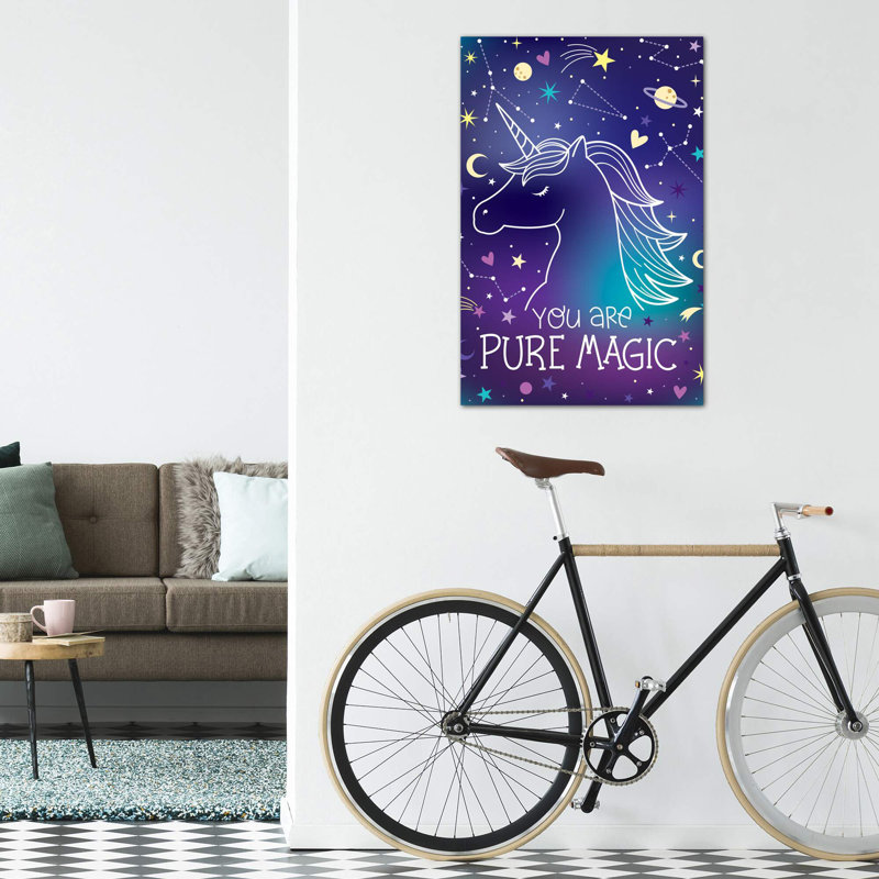 «Everyday Stay Magical I» par Ilis Aviles, reproduction d'art textuel, Pas de tapis, H 40 po x l 26 po x P 1,5 po