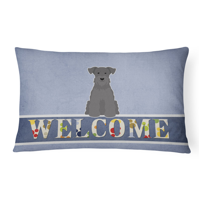 Coussin lombaire miniature Schanuzer Welcome, Noir