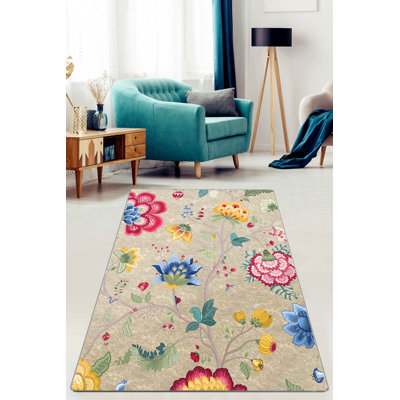 Durable Non-Slip Carpet (2.6 x 4.9 ft), 100% Polyester, 0.2 in Pile Height | Antibacterial & Washable by Machine | Ideal for Home & Office Use | Easy Care, Stylish Design, Perfect for High Traffic Areas