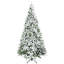 9' Tall Unlit Snow Flocked Pine Artificial Christmas Tree With Realistic Branches-1157527856