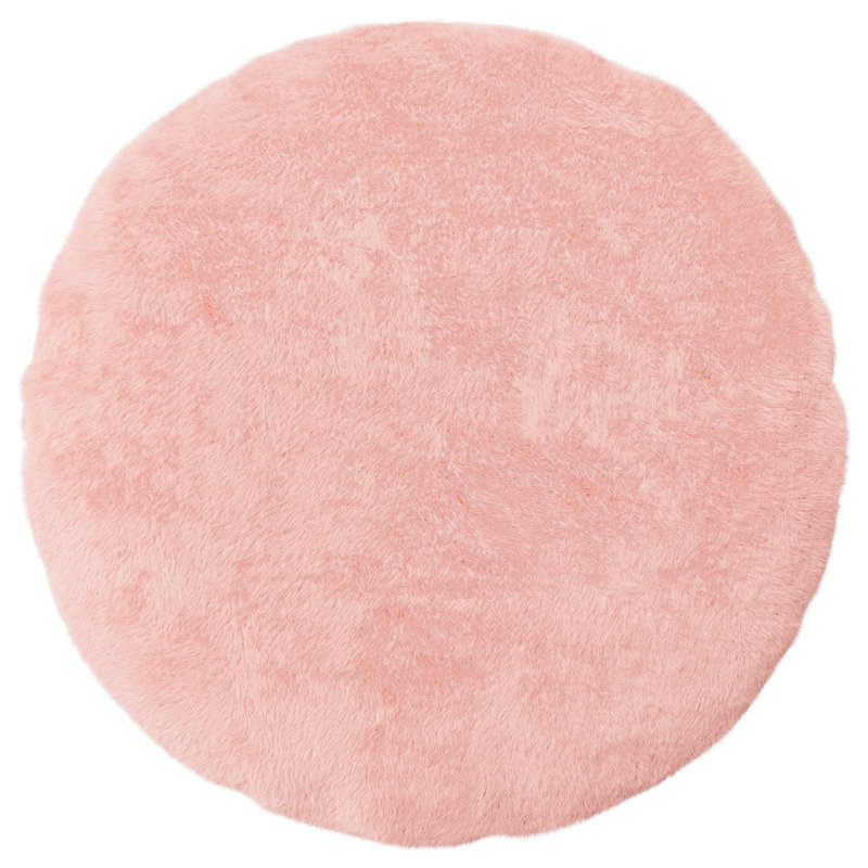 Navy Blue Cushion Cover, Round 40cm, Pink