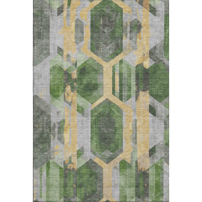Premium Machine Washable Varroville AMF1722 Geometric Rug