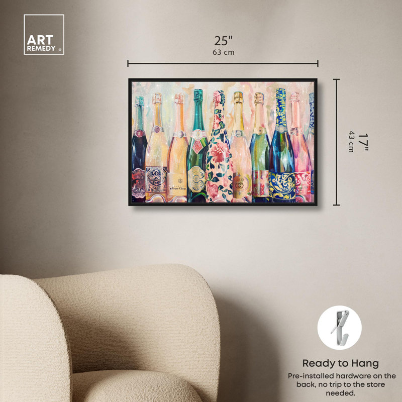 Art Remedy, toile d'art Barcart, H 17 po x l 25 po, Cadre flottant noir