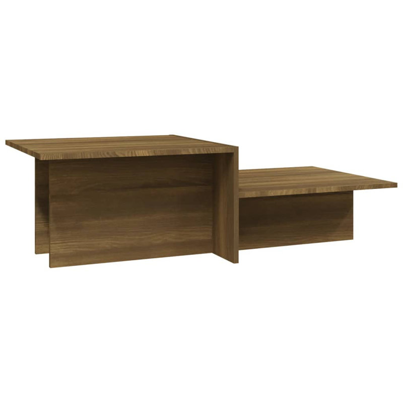 Table basse Table de bout Table de canapé Mobilier de salon Bois d'ingénierie, Chêne brun, Chêne brun