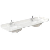 72" Double Countertop with Square Sinks (3-Hole), Backsplash & Sidesplash