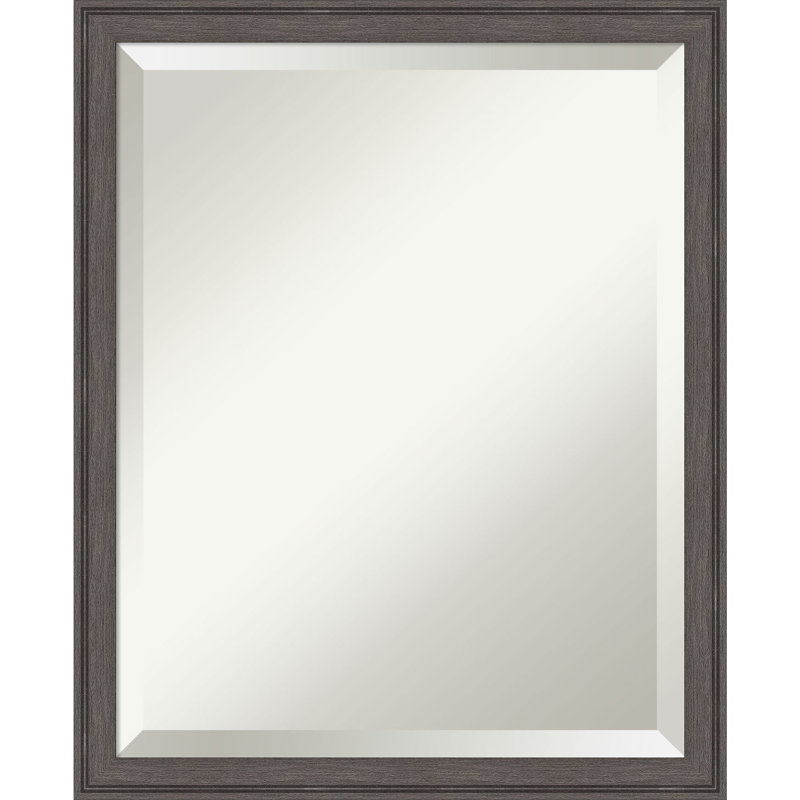 Merima Rectangle Wall Mirror, 21.75" x 17.75", Gray