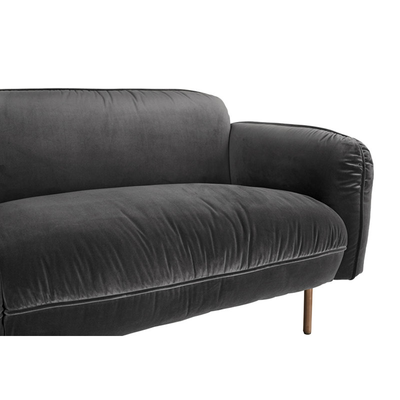 Franklin Sofa, Grey Velvet