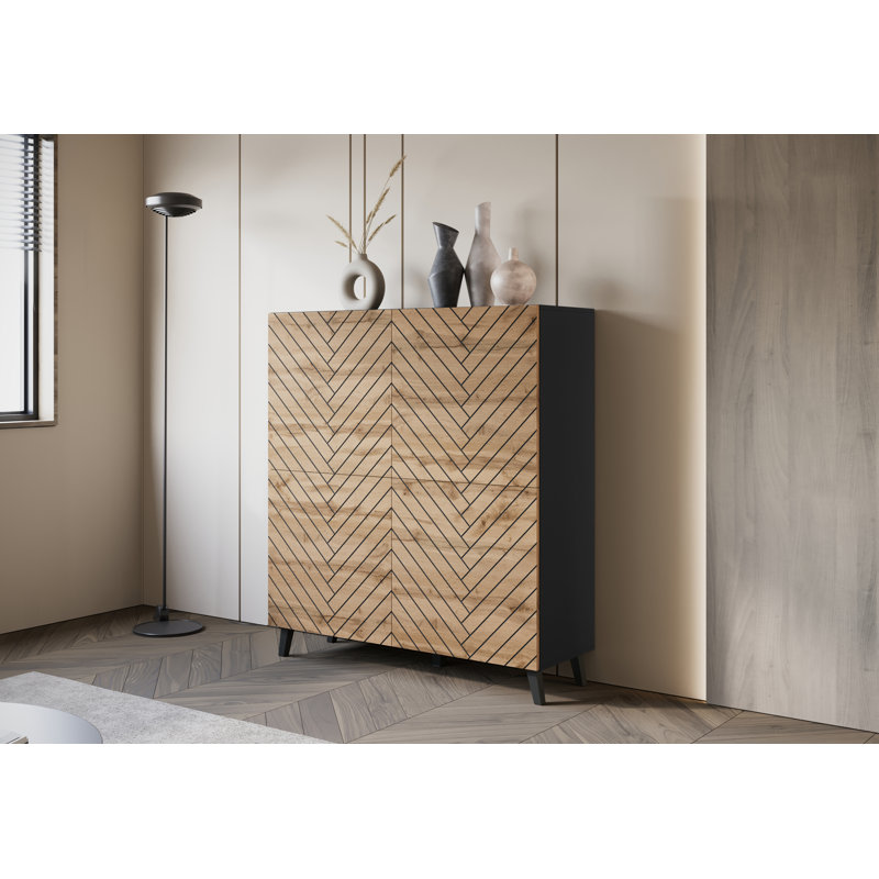120cm Sideboard, Black/Brown
