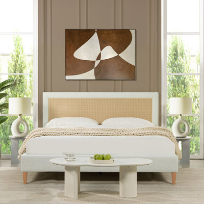 Billingsly Upholstered Cane-Back Bed