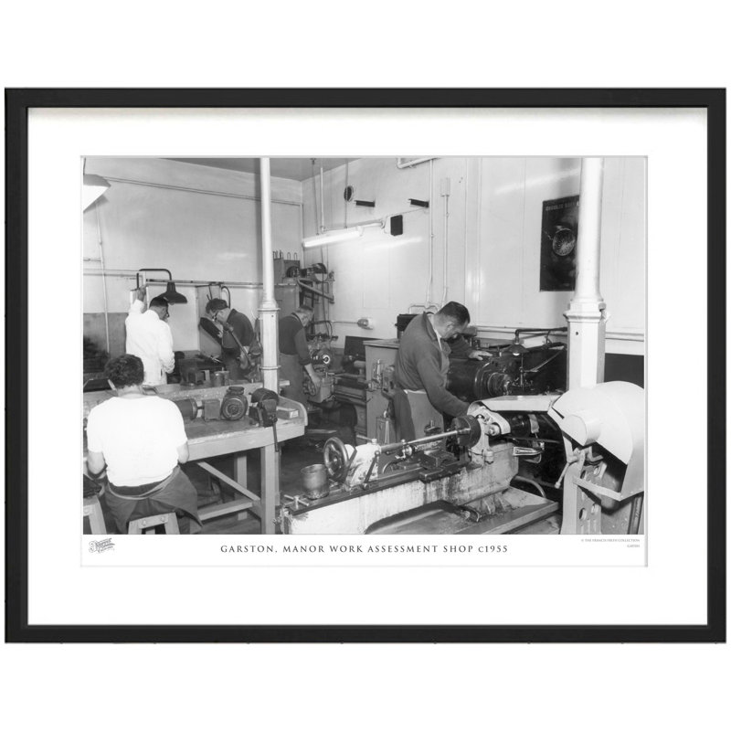 Garston, Manor Work Assessment Shop C1955 by Francis Frith - Single Picture Frame Print, 40cm H x 50cm W x 2.3cm D