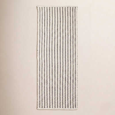 Hand-Woven Chevron Cotton Rug