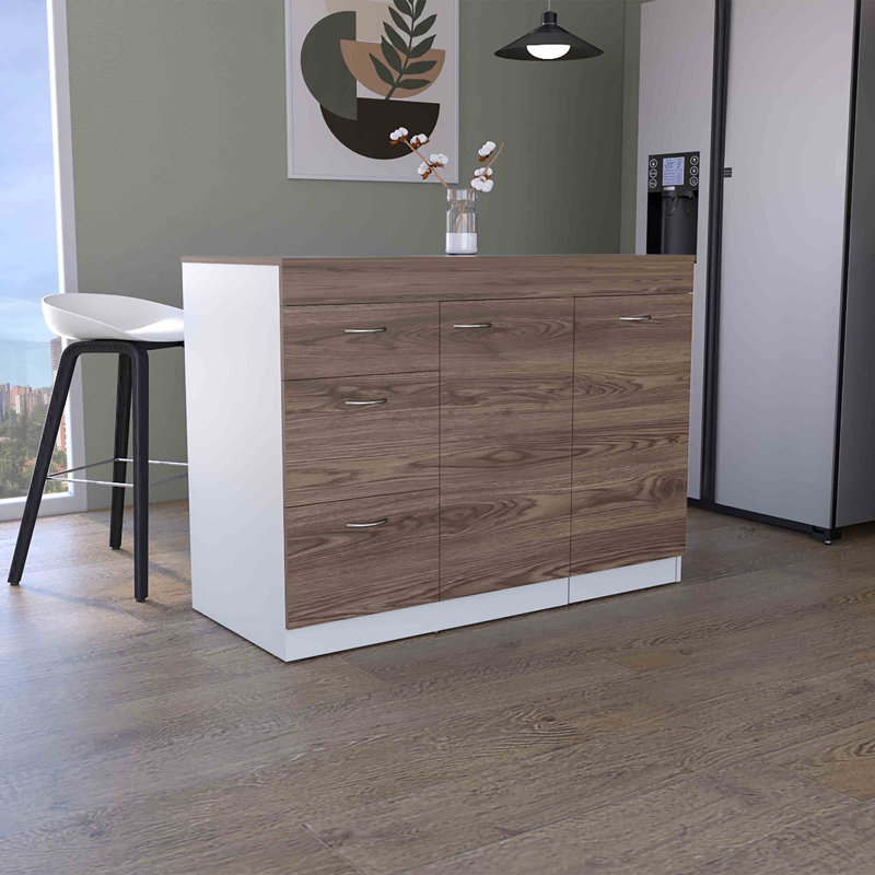 Armoire de base Joliet, trois tiroirs, deux tablettes intérieures, une armoire flexible