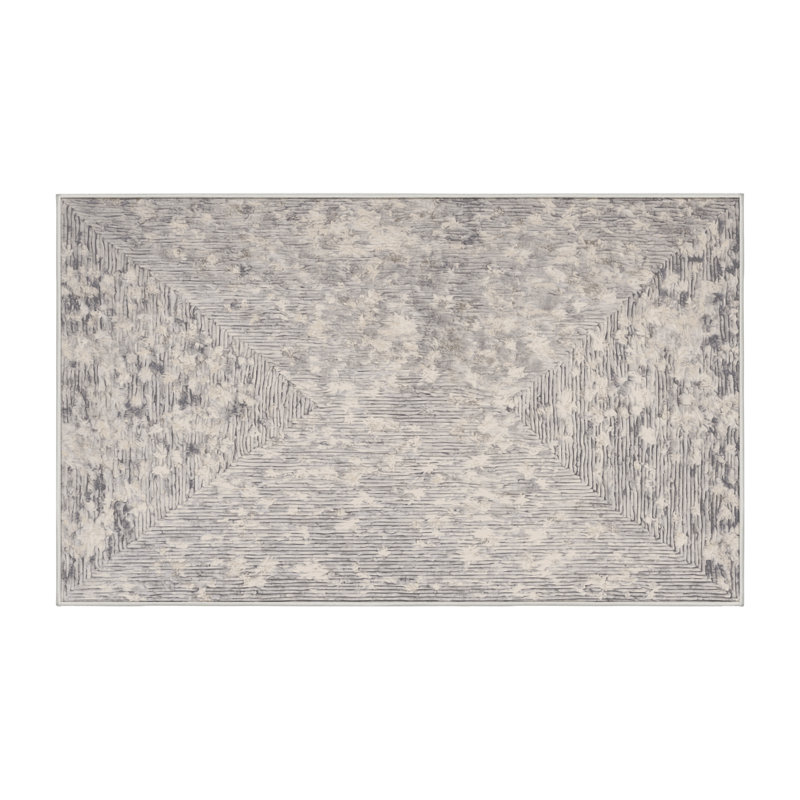 Machine Washable Beige Area Rug, Rectangle 8' x 12'