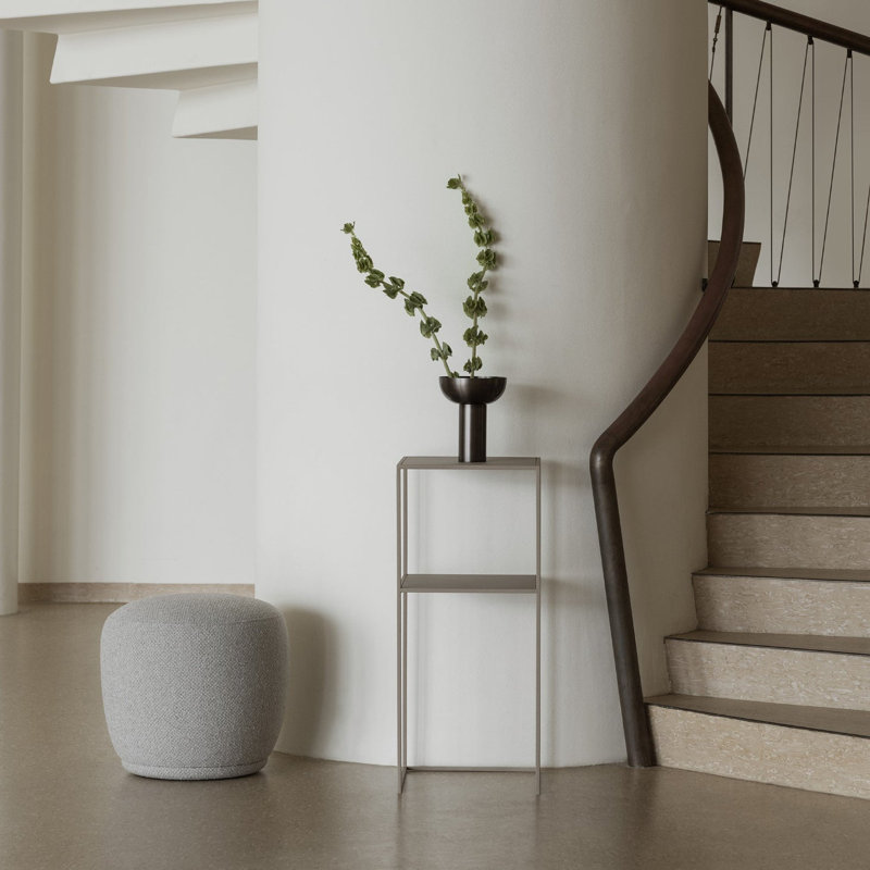 Fera Steel Top End Table, Black