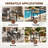 Outdoor Patio Side Table with Two-Tier Design and Durable Steel Frame-479024837
