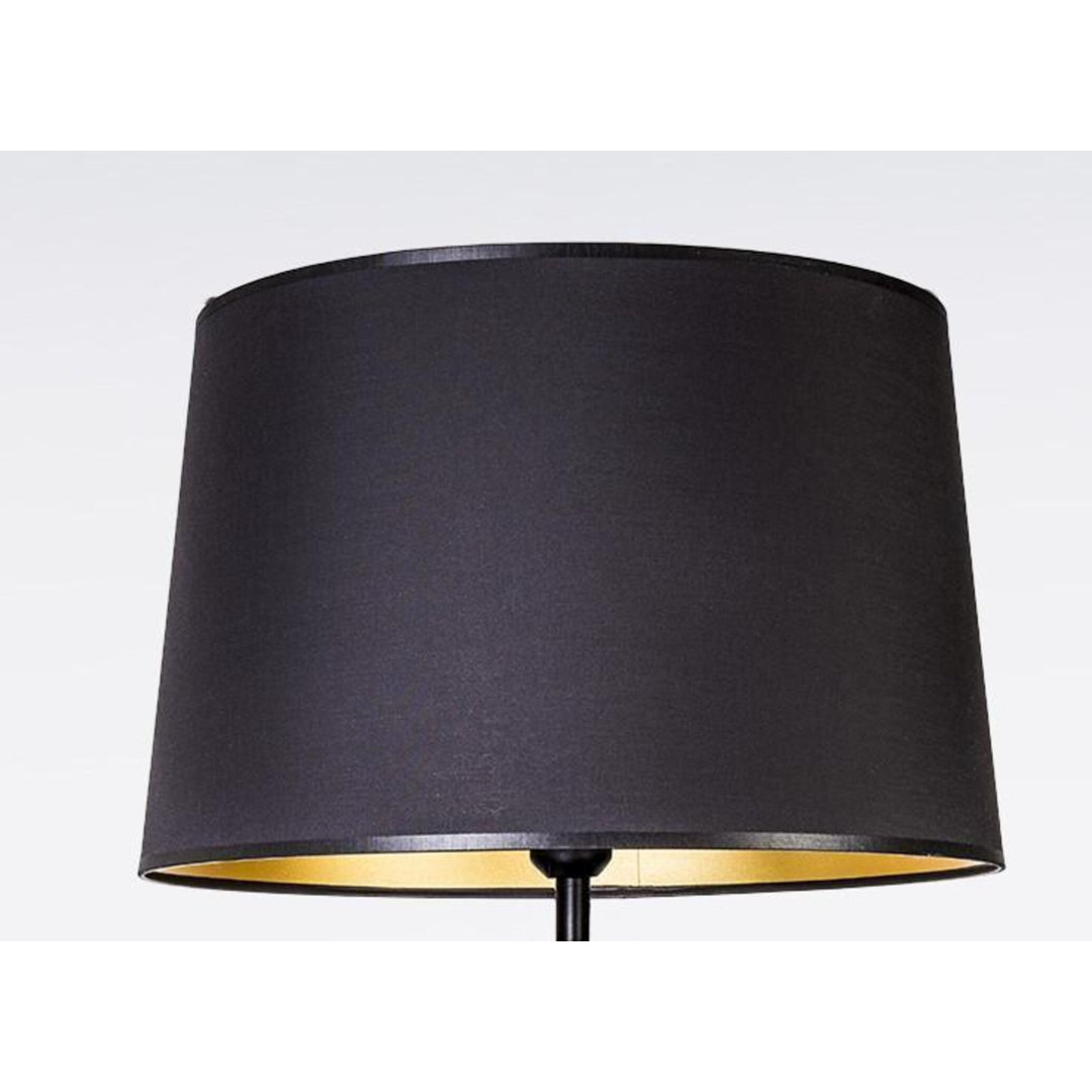 Burketown 25cm H Seide/Shantung Drum Lamp Shade ( Uno ) in Black