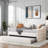 Upholstered Daybed With Fabric And Cloud-shaped Backrest-139064841