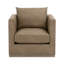 Fauteuil club pivotant en cuir Siena