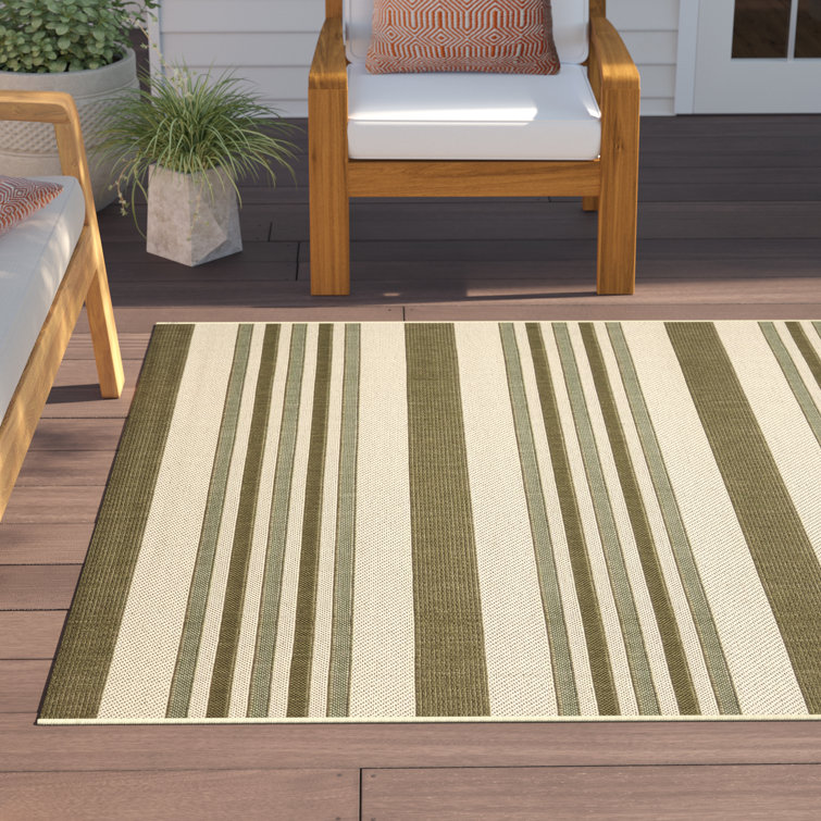 Herefordshire Performance Striped Indoor/Outdoor Area Rug