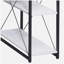 Bureau blanc et noir avec tablettes ouvertes et huche-1822458470