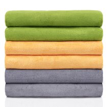 Makendy Microfiber Bath Towel Set (6 Pack, 27 x 55) - Extra Absorbent, Fast Drying & Antibacterial, Perfect for Bath, Swimming,Sports (Set of 6) LAT