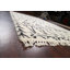 Tapis beige en laine noué à la main de conception unique 5 pi 8 po x 9 pi 6 po New Age