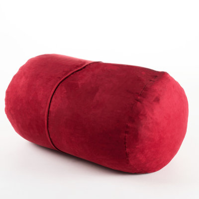 Fauteuil à billes cylindrique en suède de 4 pieds - rouge. , Confort moderne. Housse amovible avec fermeture à glissière sécurisée, mousse en suède rouge. Conception confortable. Rempli en toute sécurité