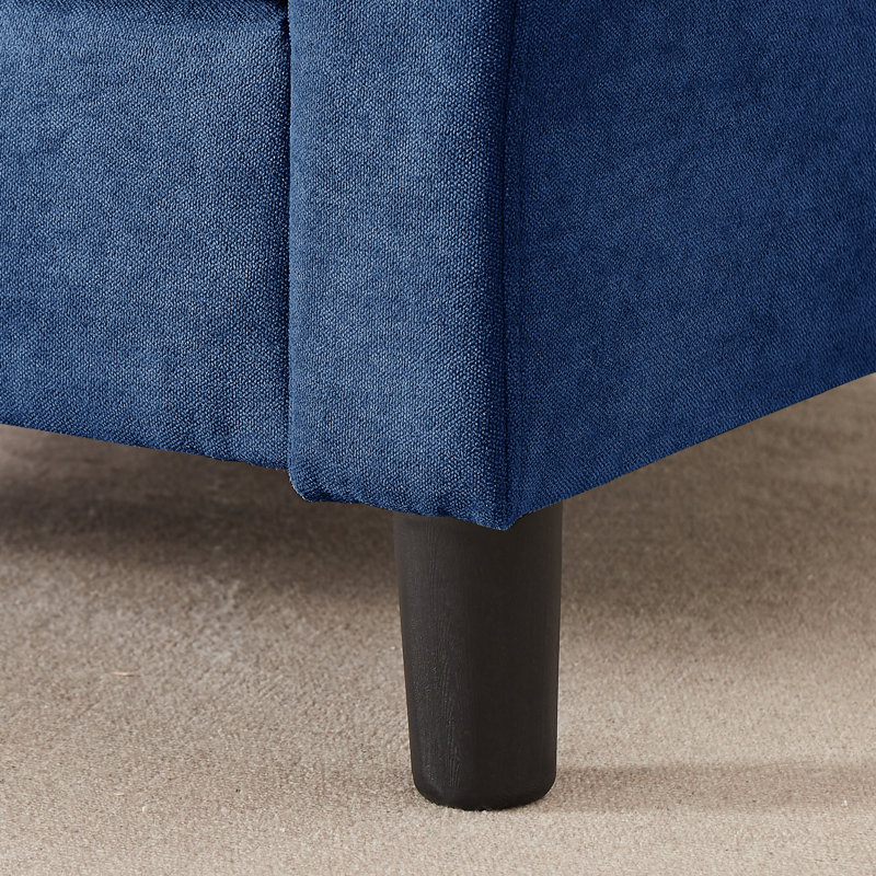 Danaysha 34.65" W Comfy Accent Armchair, Blue