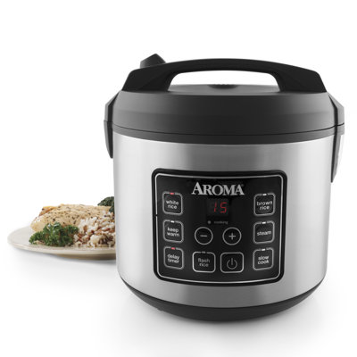 Aroma 5 Qt. Cool Touch Digital Slow Cooker, Food Steamer and Rice Cooker