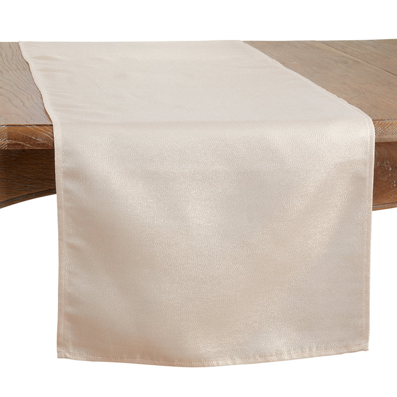 Runner_Table Runner With Shimmering Design, 72" x 18", Rose Gold