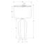 Lighting, 27 po, lampe de table, céramique crème, abat-jour ivoire / crème, moderne