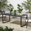 Table de salle à manger d'extérieur en aluminium (table incluse seulement)