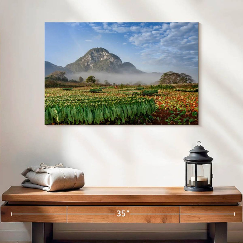 Paysage de ferme de tabac Alvord, H 16 po x l 24 po