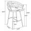 Tabourets de bar touffetés Glam (ensemble de 2) - Tabourets de comptoir rembourrés avec pieds en métal doré pour cuisine et salle de bain-1436758015