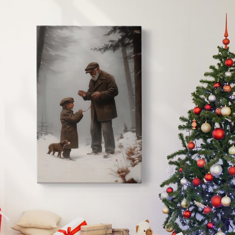 Art des Fêtes de Noël - Toile tendue avec châssis - Série 2-CD XXXII, H 12 po x l 8 po