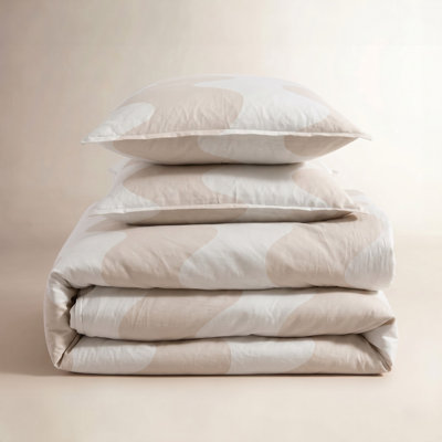 Marimekko Lokki Beige Organic Cotton Duvet Cover Set