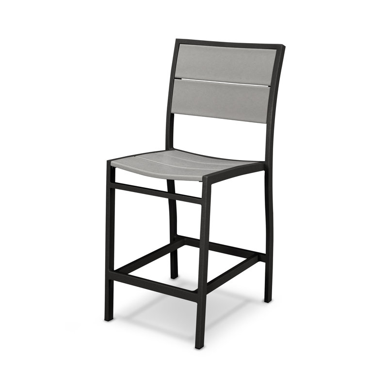 Chaise d'appoint POLYWOOD Surf City, Noir texturé / Pierre angulaire