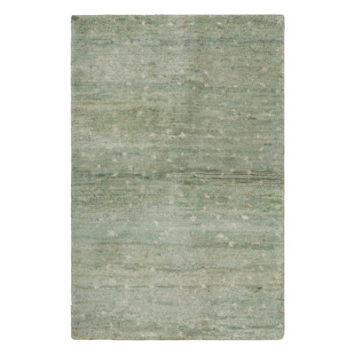 Modern Handmade Silk and Wool Area Rug
