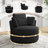 Niama Upholstered Swivel Lounge Armchair With Pillows-1154833259