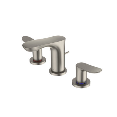 Double Handle Bathroom Faucet with Drain Assembly